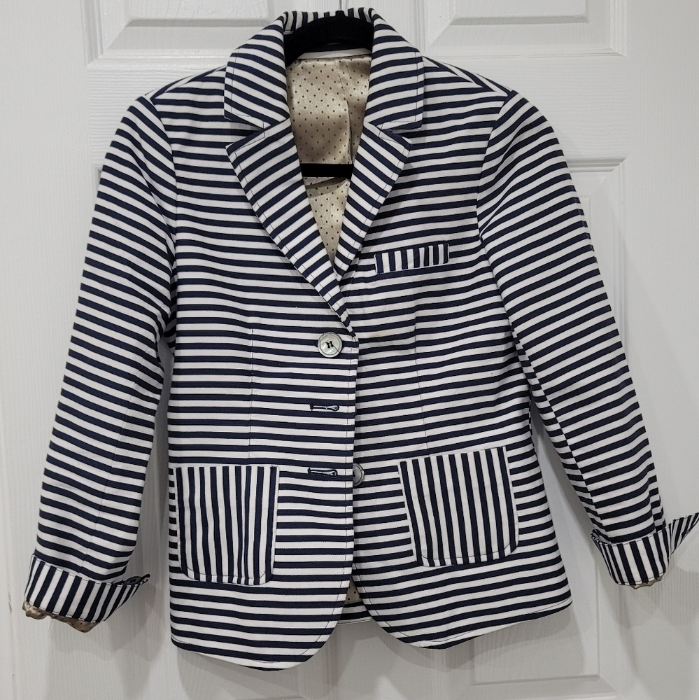 MODERN AMUSEMENT Striped Jacket Sz 4